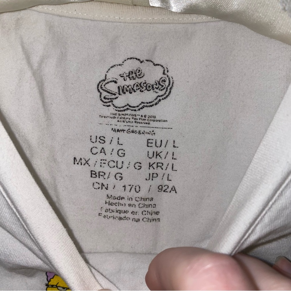 Simpsons Patty and Selma White Crop Top - Picture 3 of 4